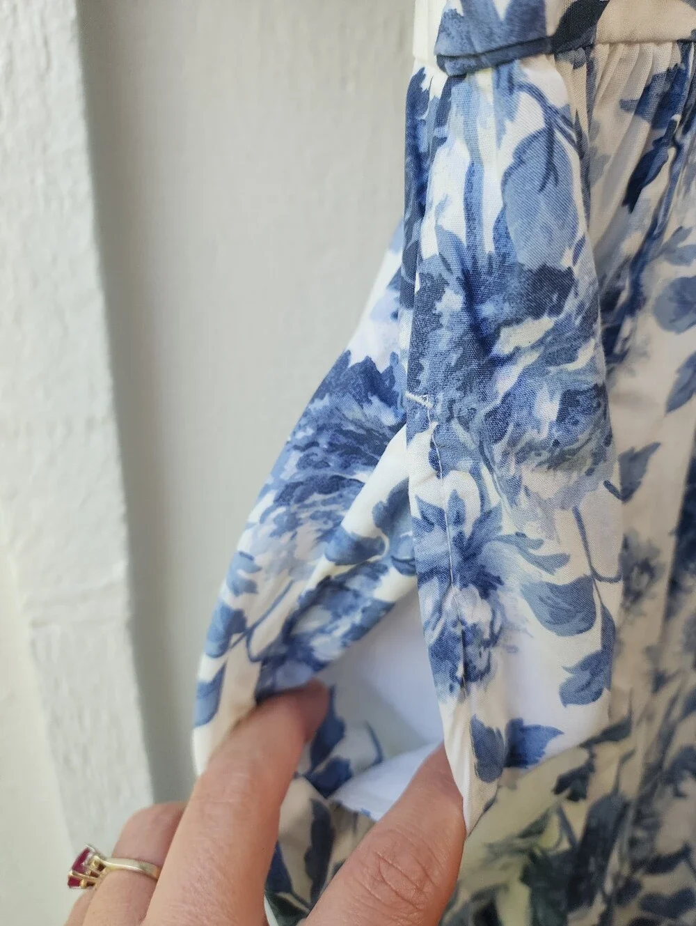 Abercrombie Kids Emerson Puff Sleeve Sundress Blue Floral Size 15/16